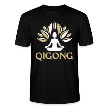 Qigong Qi Gong Tai Chi Thai Chi Chigong Yoga - Stanley/Stella Unisex Bio-T-Shirt CRAFTER - Schwarz - Vorne - Alina (178cm) & Michal (187cm)