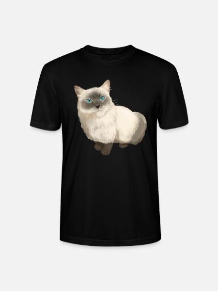 Ragdoll Cat - Stanley/Stella CRAFTER Unisex Organic T-Shirt - black