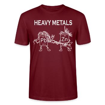 Chemistry Chemist Science Student Gift - Stanley/Stella CRAFTER Unisex Organic T-Shirt - burgundy - Front - Alina (178cm) & Michal (187cm)
