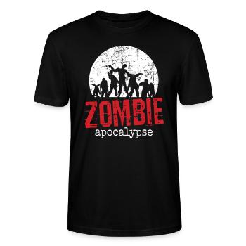 Zombie - Stanley/Stella Unisex Bio-T-Shirt CRAFTER - Schwarz - Vorne - Alina (178cm) & Michal (187cm)