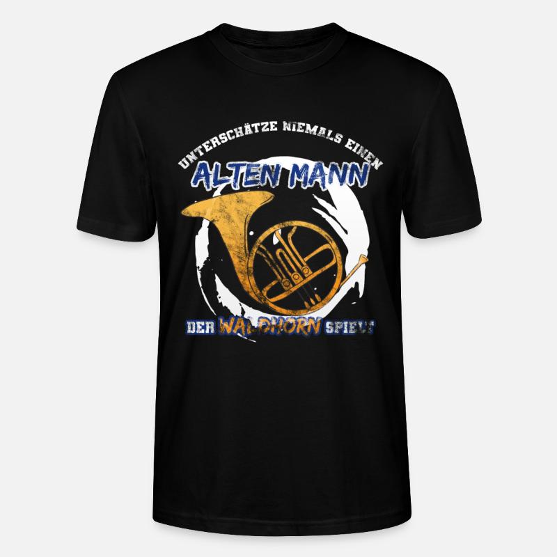 Waldhorn Geschenkidee - Stanley/Stella Unisex Bio-T-Shirt CRAFTER - Schwarz