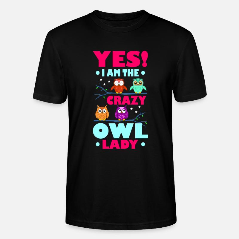 hibou - T-shirt bio CRAFTER Stanley Stella Unisexe - noir