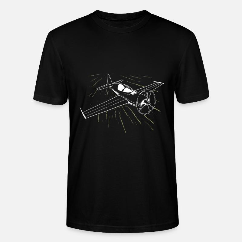 Flugzeug Fliegen Pilot Flugplatz - Stanley/Stella Unisex Bio-T-Shirt CRAFTER - Schwarz