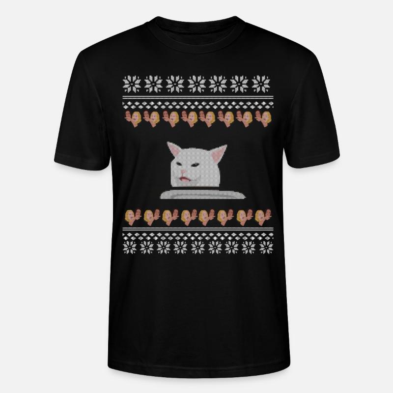 Katze Meme - Stanley/Stella Unisex Bio-T-Shirt CRAFTER - Schwarz