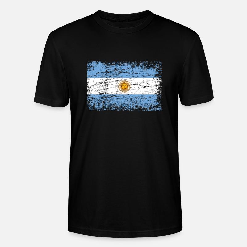 Argentine drapeau drapeau argentin Tango - T-shirt bio CRAFTER Stanley Stella Unisexe - noir