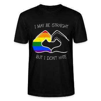 Gay Pride Geschenk - Stanley/Stella Unisex Bio-T-Shirt CRAFTER - Schwarz - Vorne - Alina (178cm) & Michal (187cm)