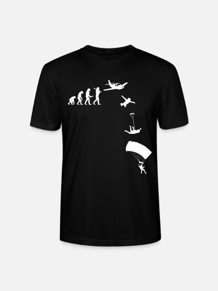 Skydiving, skydive, parachute, shirt - Stanley/Stella CRAFTER Unisex Organic T-Shirt - black