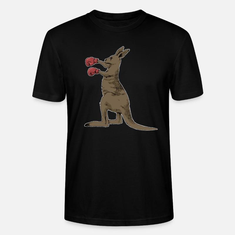 Kangourou boxe - T-shirt bio CRAFTER Stanley Stella Unisexe - noir