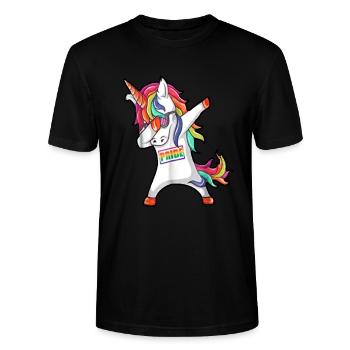 Gay Pride Geschenk - Stanley/Stella Unisex Bio-T-Shirt CRAFTER - Schwarz - Vorne - Alina (178cm) & Michal (187cm)