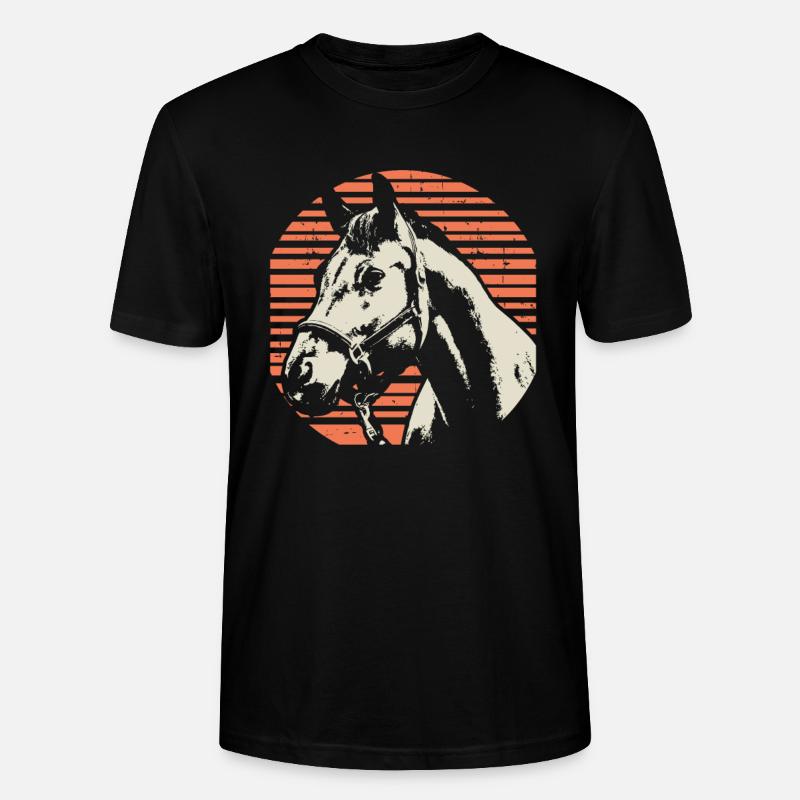 Pferd - Stanley/Stella Unisex Bio-T-Shirt CRAFTER - Schwarz