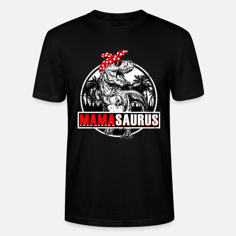 Mamasaurus Dinosaurier Mutter - Stanley/Stella Unisex Bio-T-Shirt CRAFTER - Schwarz