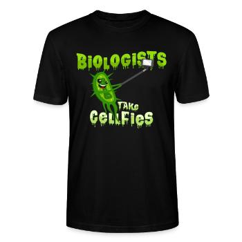 Biology - Stanley/Stella CRAFTER Unisex Organic T-Shirt - black - Front - Alina (178cm) & Michal (187cm)