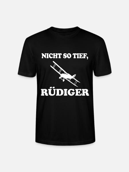 Nicht so tief Rüdiger Rc-Flugzeug - Stanley/Stella Unisex Bio-T-Shirt CRAFTER - Schwarz