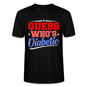 Diabète Diabète - T-shirt bio CRAFTER Stanley Stella Unisexe - noir - Devant - Alina (178cm) & Michal (187cm)