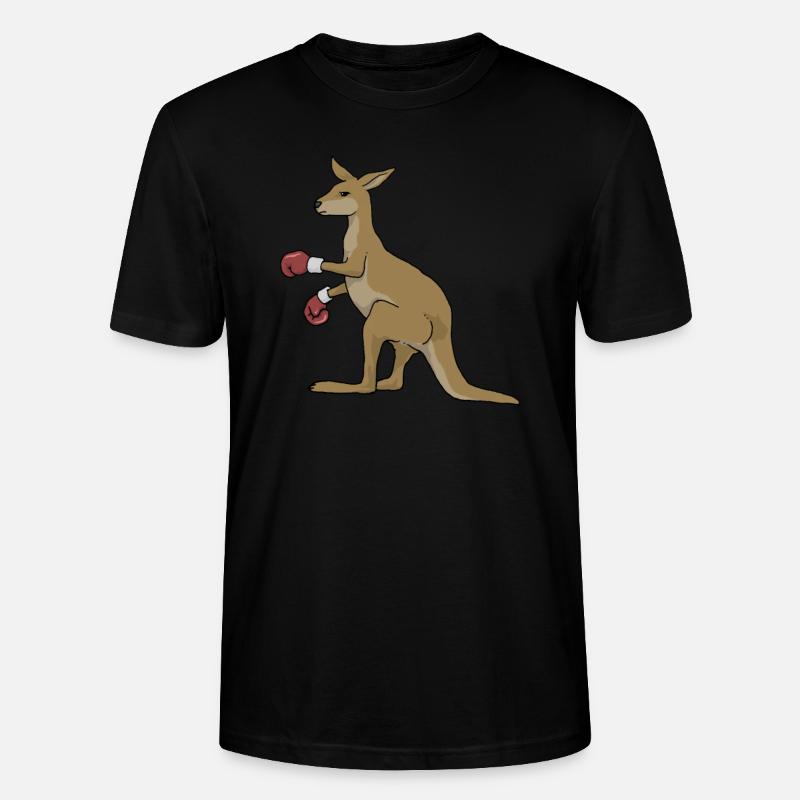 Kangaroo boxing - Stanley/Stella CRAFTER Unisex Organic T-Shirt - black