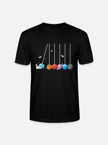 Weltraum Astronaut Pendel Rakete Sonnensystem - Stanley/Stella Unisex Bio-T-Shirt CRAFTER - Schwarz