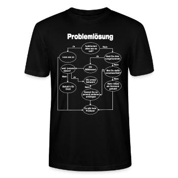 Programmierer Problemlösung - Stanley/Stella Unisex Bio-T-Shirt CRAFTER - Schwarz - Vorne - Alina (178cm) & Michal (187cm)