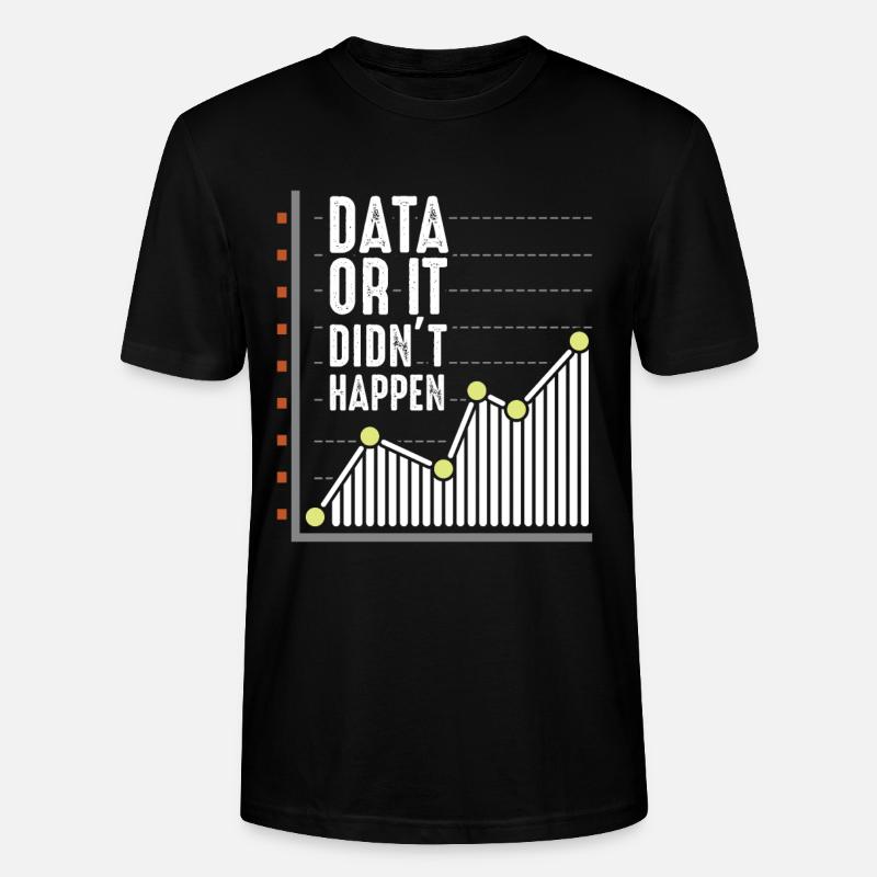 Daten Nerd Analytiker Statistiker Wissenschaftleri - Stanley/Stella Unisex Bio-T-Shirt CRAFTER - Schwarz