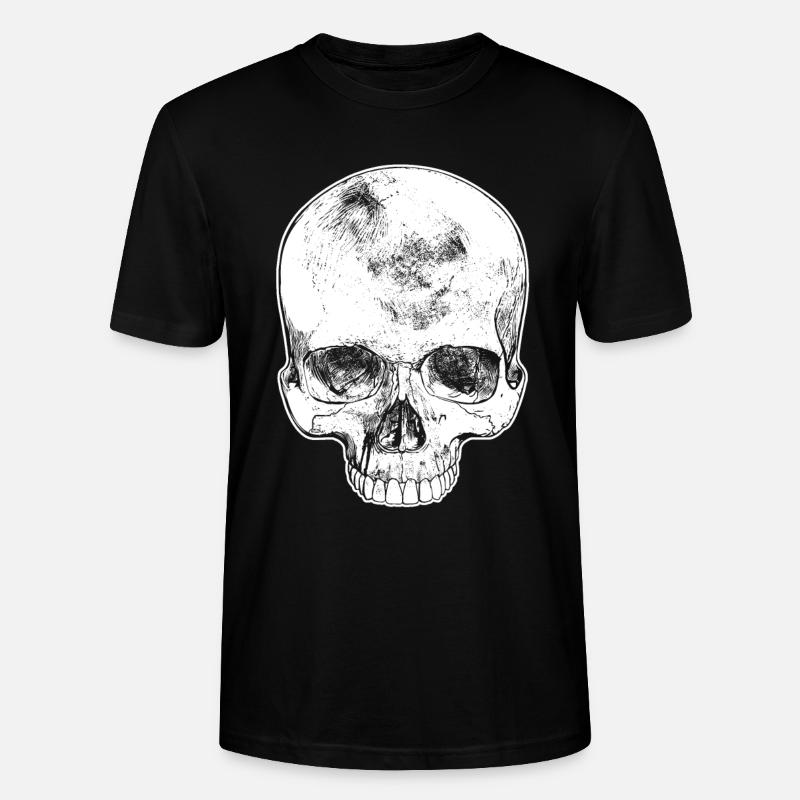 Totenkopf Schädel - Stanley/Stella Unisex Bio-T-Shirt CRAFTER - Schwarz