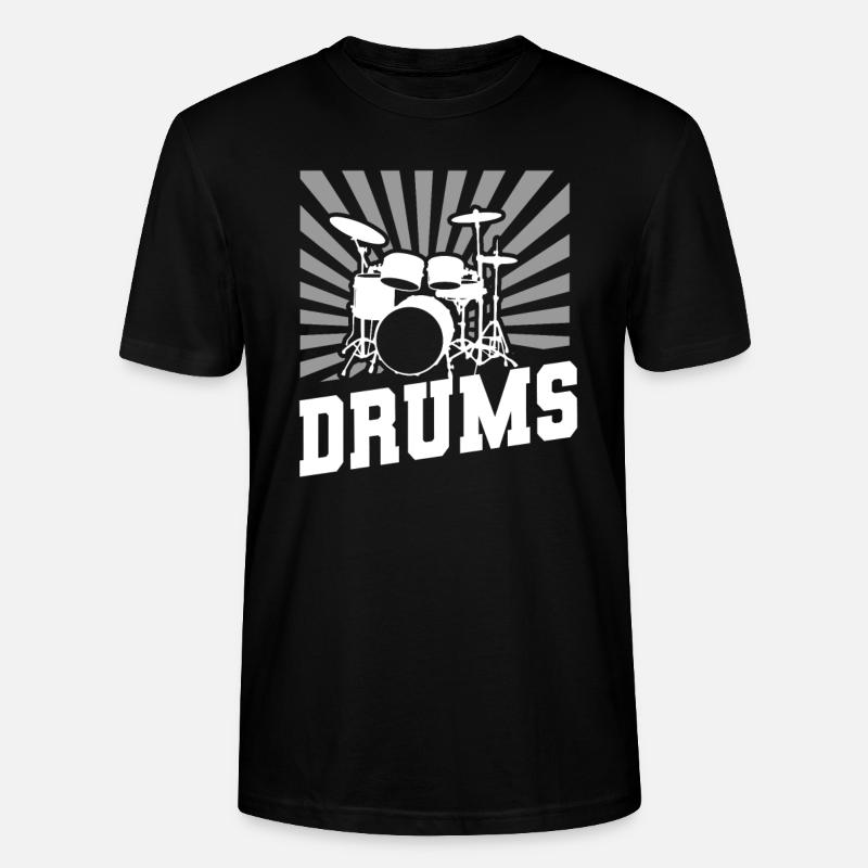 Drummer drummer drummer gift - Stanley/Stella CRAFTER Unisex Organic T-Shirt - black