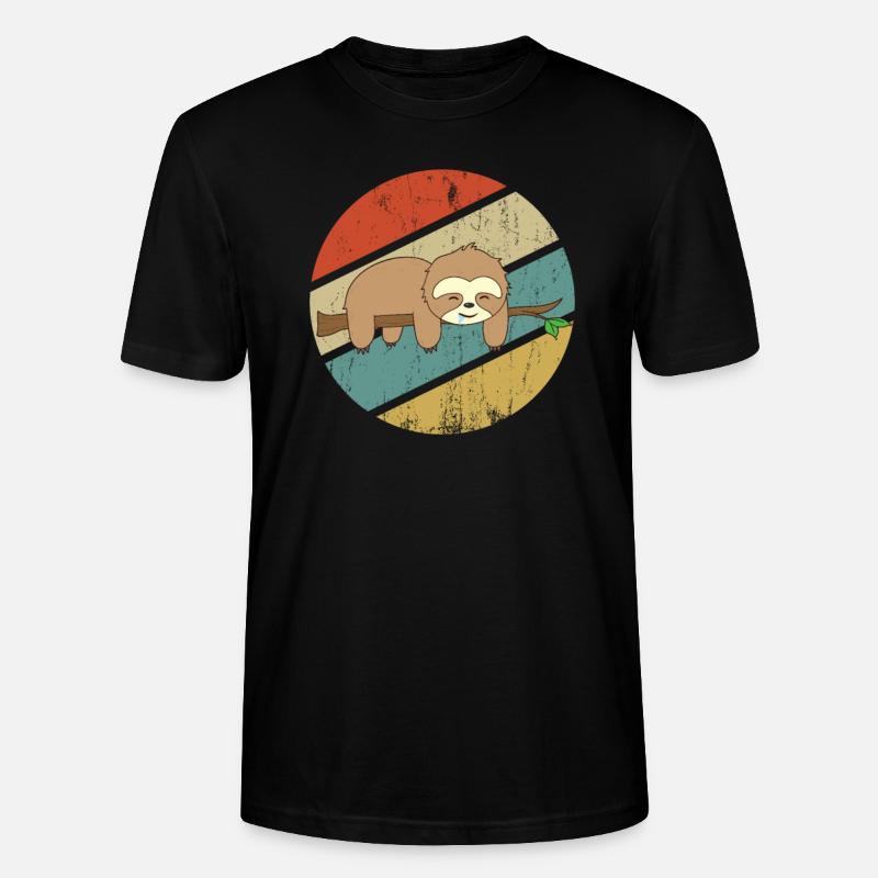 Faultier - Stanley/Stella Unisex Bio-T-Shirt CRAFTER - Schwarz