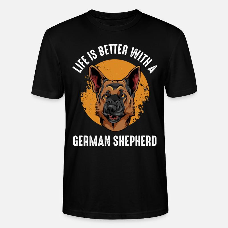 Schäferhund - Stanley/Stella Unisex Bio-T-Shirt CRAFTER - Schwarz