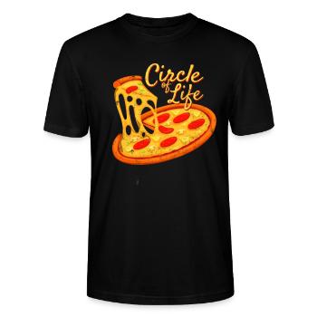 pizza - Maglietta unisex ecologica CRAFTER di Stanley/Stella - nero - Fronte - Alina (178cm) & Michal (187cm)