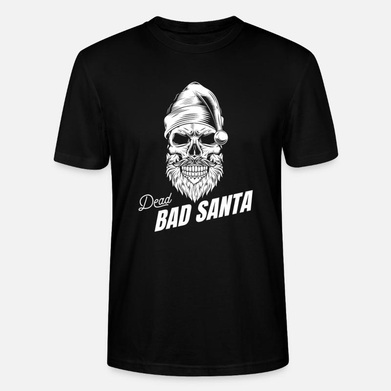 Dead Bad Santa Skull Skull - T-shirt bio CRAFTER Stanley Stella Unisexe - noir
