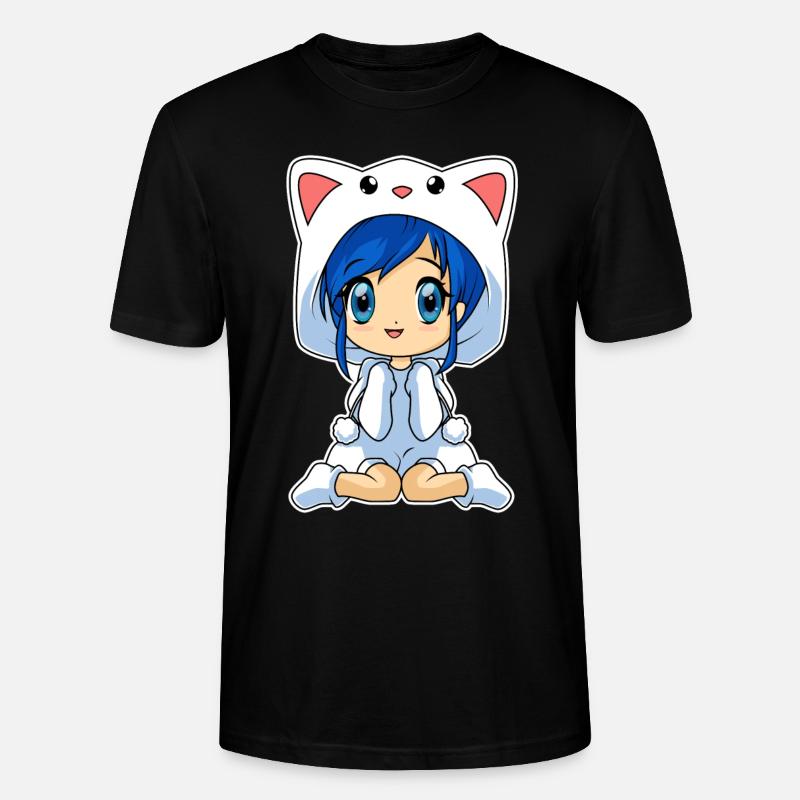 Anime Chibi Mädchen - Stanley/Stella Unisex Bio-T-Shirt CRAFTER - Schwarz