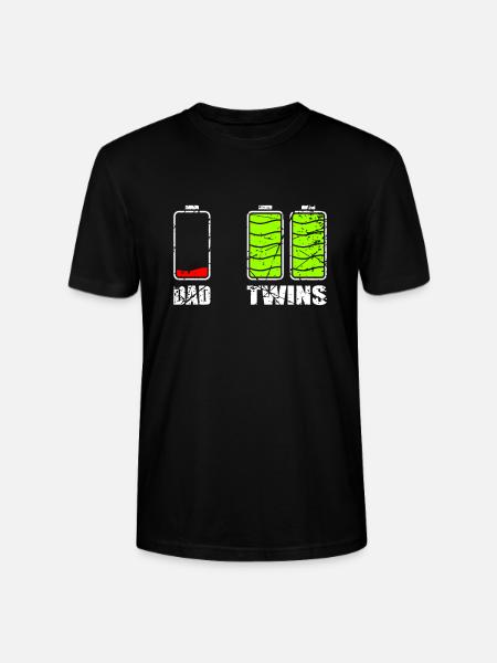 Dad Twins Geschenk - Stanley/Stella Unisex Bio-T-Shirt CRAFTER - Schwarz