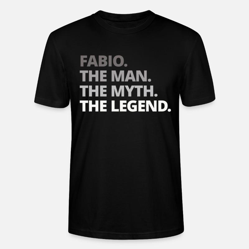 Fabio Name Spruch Geschenk - Stanley/Stella Unisex Bio-T-Shirt CRAFTER - Schwarz