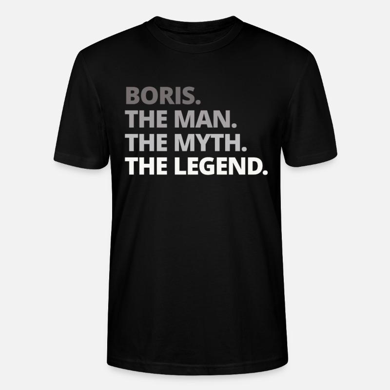 Boris Name Spruch Geschenk - Stanley/Stella Unisex Bio-T-Shirt CRAFTER - Schwarz