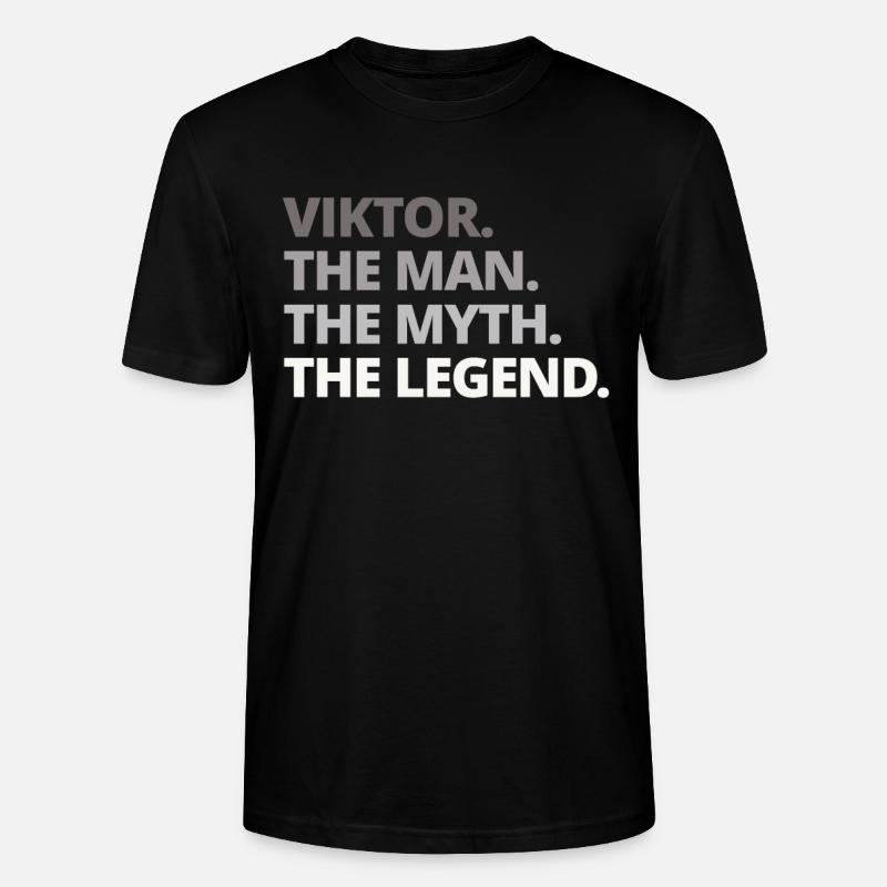 Viktor Name Spruch Geschenk - Stanley/Stella Unisex Bio-T-Shirt CRAFTER - Schwarz