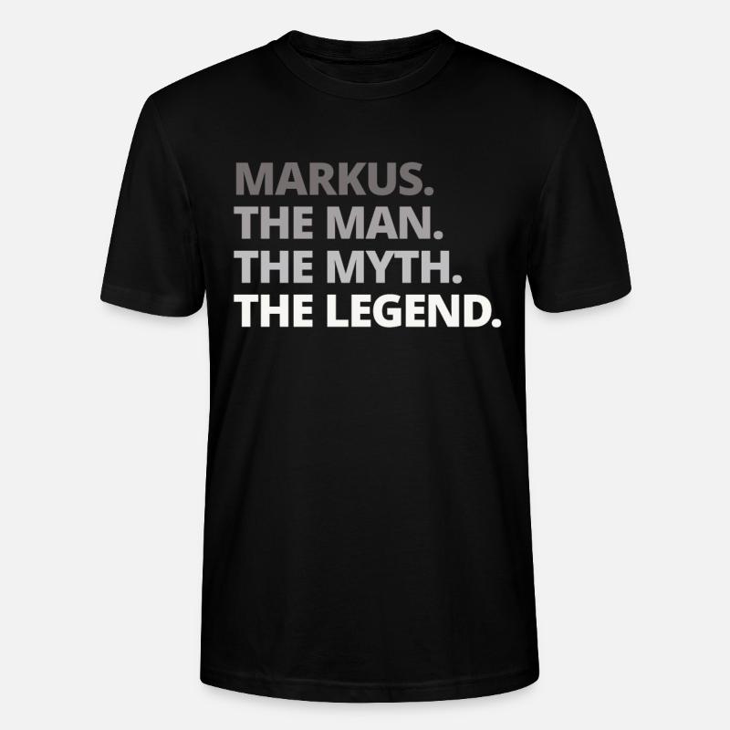 Markus Name Spruch Geschenk - Stanley/Stella Unisex Bio-T-Shirt CRAFTER - Schwarz