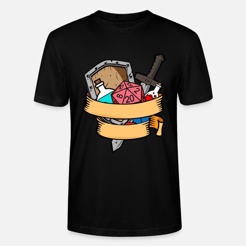Jeu de dés Dice Gift - T-shirt bio CRAFTER Stanley Stella Unisexe - noir