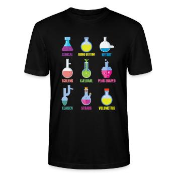 Laboratoire chimie chimie chimiste scientifique - T-shirt bio CRAFTER Stanley Stella Unisexe - noir - Devant - Alina (178cm) & Michal (187cm)