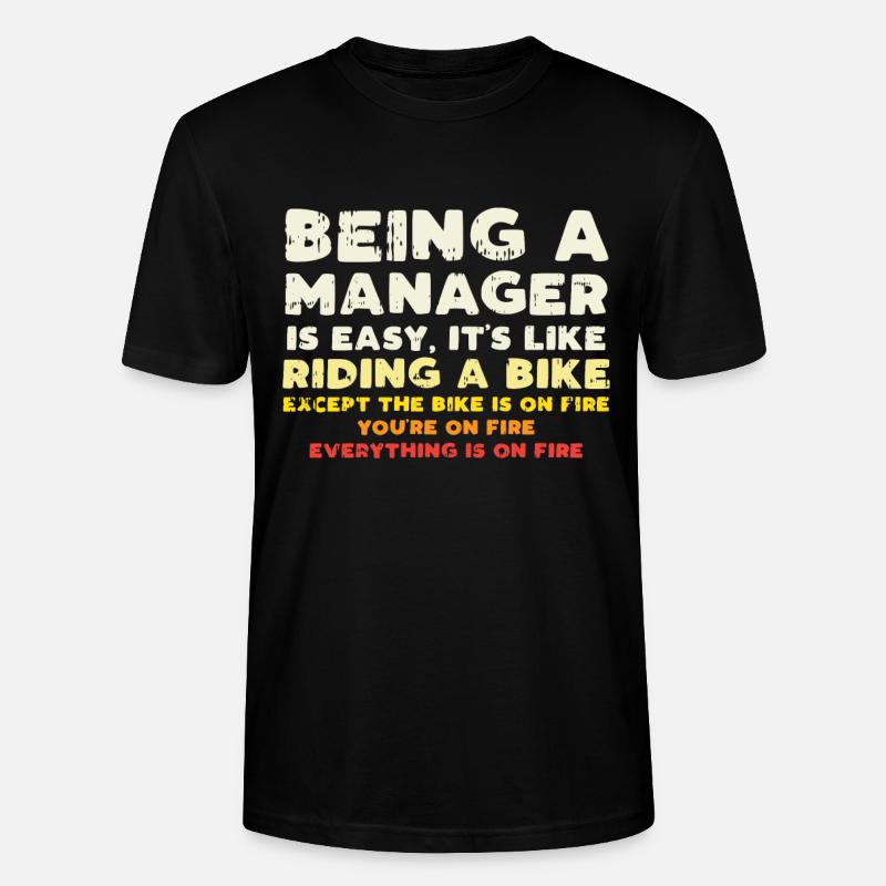 Manager Spruch Lustig - Stanley/Stella Unisex Bio-T-Shirt CRAFTER - Schwarz