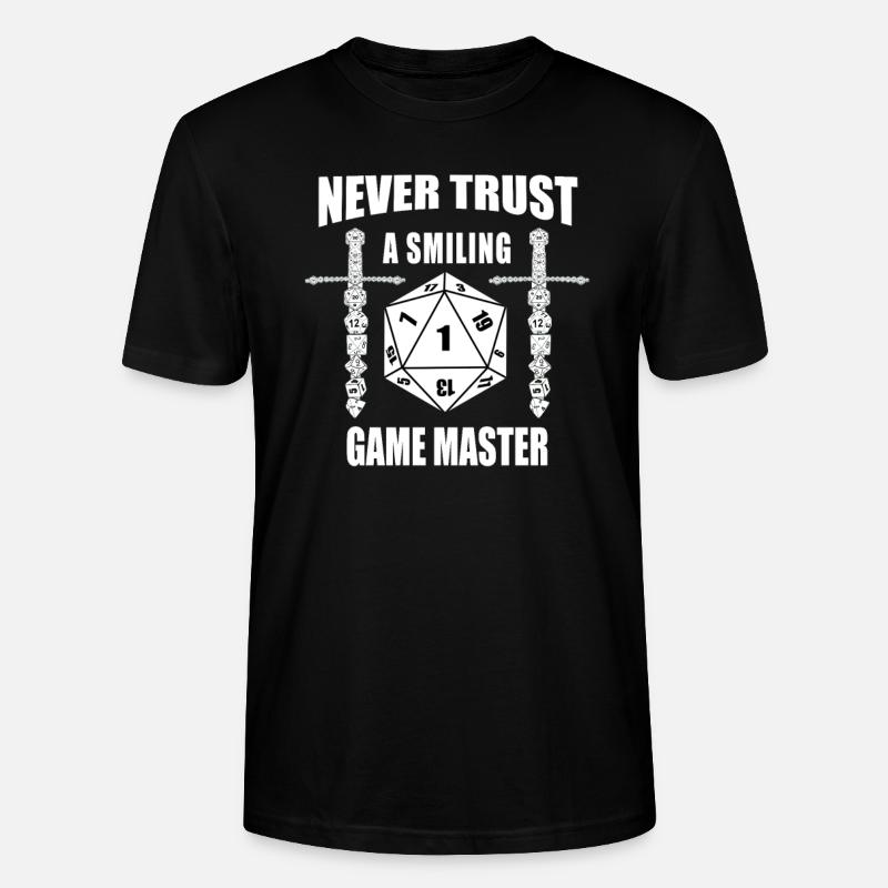 RPG Cube W20 Cube Dice Dragons Trust - Ekologiczna koszulka typu unisex Stanley/Stella CRAFTER - czarny