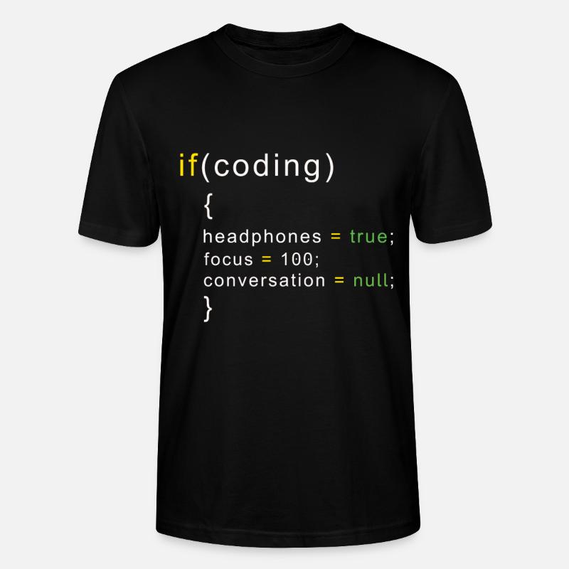 Coder coding - Stanley/Stella CRAFTER Unisex Organic T-Shirt - black