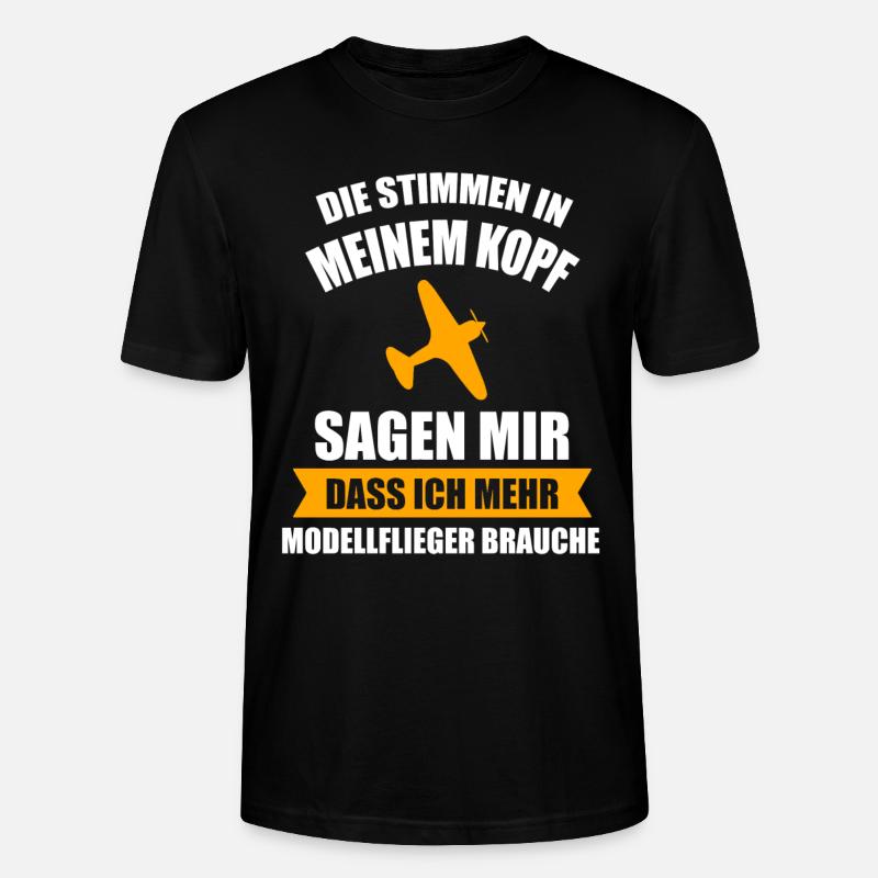 Modellflug Modellbau Modellbauer Geschenk - Stanley/Stella Unisex Bio-T-Shirt CRAFTER - Schwarz