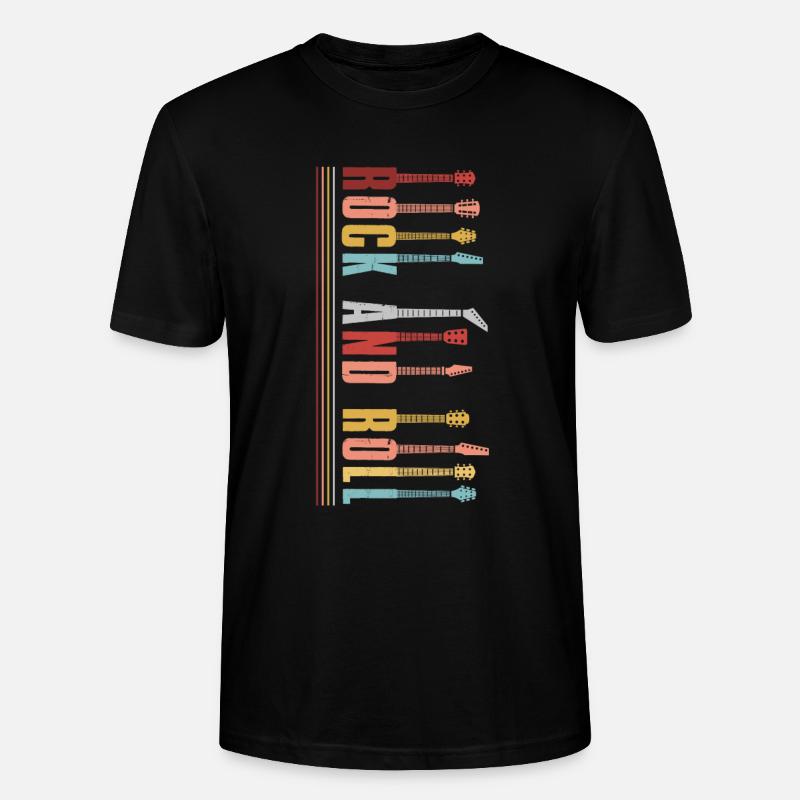 Guitare rétro - T-shirt bio CRAFTER Stanley Stella Unisexe - noir