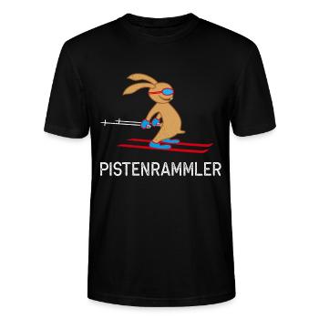 piste Rammler - T-shirt bio CRAFTER Stanley Stella Unisexe - noir - Devant - Alina (178cm) & Michal (187cm)