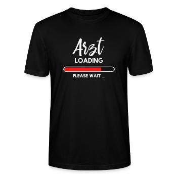 Arzt loading - Medizinstudent Medizin Studium Arzt - Stanley/Stella Unisex Bio-T-Shirt CRAFTER - Schwarz - Vorne - Alina (178cm) & Michal (187cm)