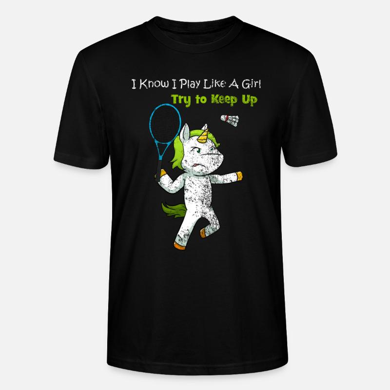 Badmintonspielerin Geschenk - Stanley/Stella Unisex Bio-T-Shirt CRAFTER - Schwarz