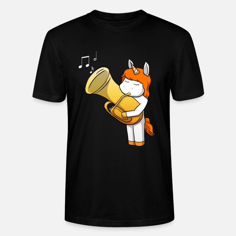 Tuba Einhorn - Stanley/Stella Unisex Bio-T-Shirt CRAFTER - Schwarz