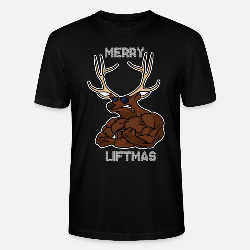 Brodolf Merry Liftmas - T-shirt bio CRAFTER Stanley Stella Unisexe - noir