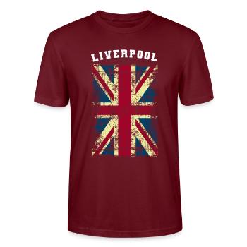 Liverpool - Stanley/Stella Unisex Bio-T-Shirt CRAFTER - Burgunderrot - Vorne - Alina (178cm) & Michal (187cm)