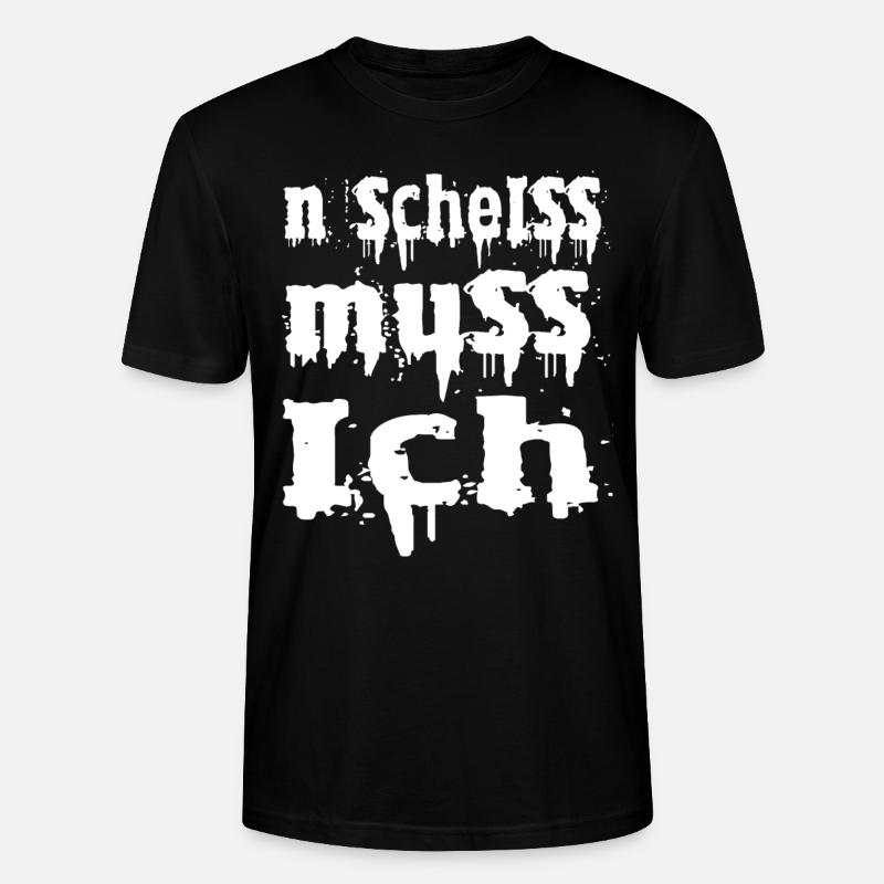 n scheiss muss ich - Stanley/Stella Unisex Bio-T-Shirt CRAFTER - Schwarz