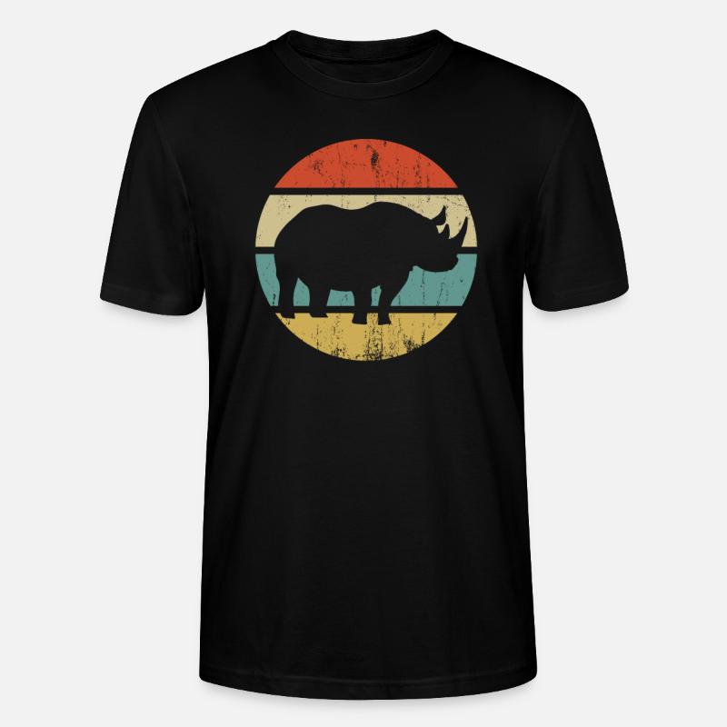 Nashorn Rhinozeros - Stanley/Stella Unisex Bio-T-Shirt CRAFTER - Schwarz