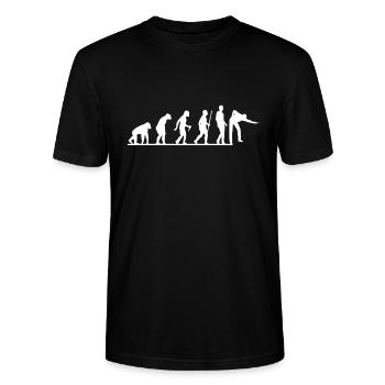 Billard - Stanley/Stella Unisex Bio-T-Shirt CRAFTER - Schwarz - Vorne - Alina (178cm) & Michal (187cm)